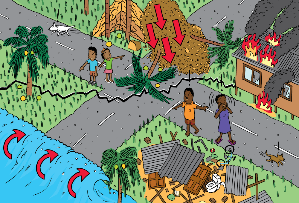 earthquake cartoon for kids