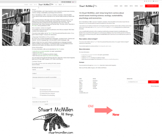 New Website Redesign! Jumping From 2012 To 2017 - Stuart McMillen Blog